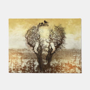 Elephant Tree Abstract Doormat