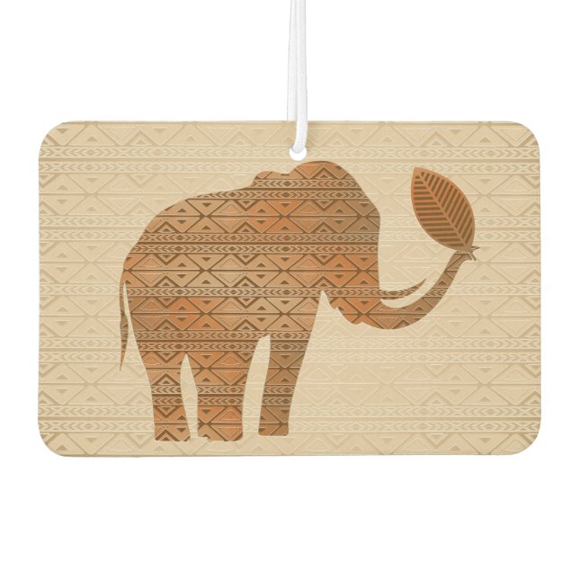 Elephant Tribal Art Design Air Freshener (Front)
