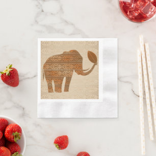 Elephant Tribal Art Design Napkin
