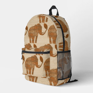 Elephant Tribal Art Design Printed Backpack