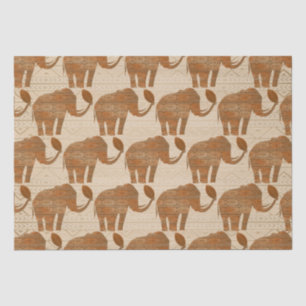 Elephant Tribal Art Design Tissue Paper