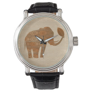 Elephant Tribal Art Design Watches