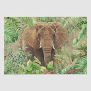 Elephant Tropical Palm Tissue Paper