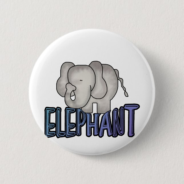 Elephant Tshirts and Gifts 2 Inch Round Button (Front)