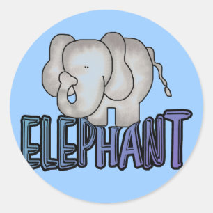 Elephant Tshirts and Gifts Classic Round Sticker