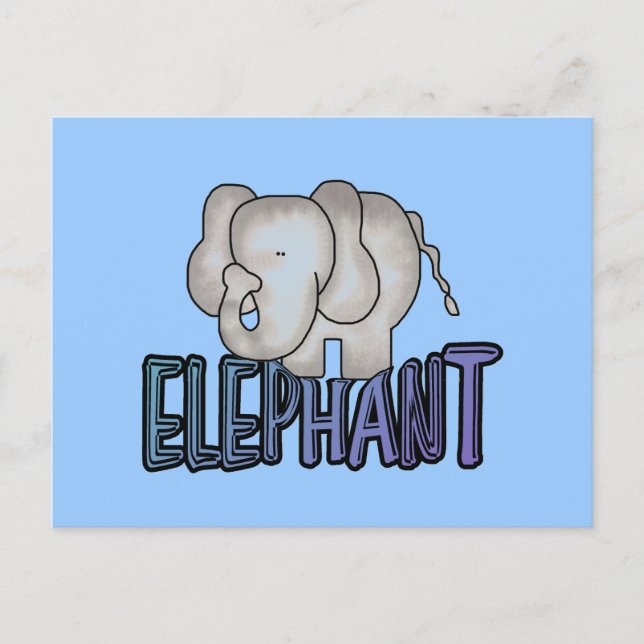 Elephant Tshirts and Gifts Postcard (Front)