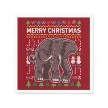 Elephant Ugly Christmas Sweater Wildlife Series