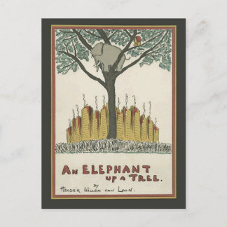 Elephant up a Tree Postcard