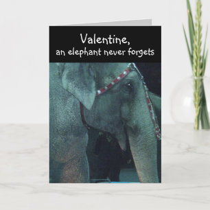 ELEPHANT, VALENTINE card
