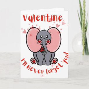 Elephant Valentine's Day Card