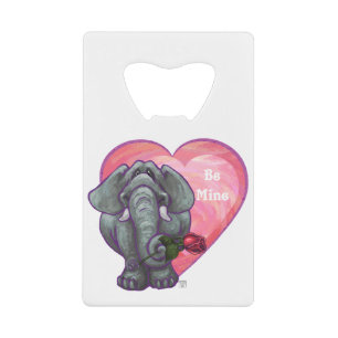 Elephant Valentine's Day Credit Card Bottle Opener
