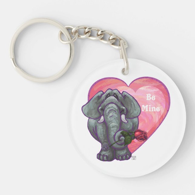 Elephant Valentine's Day Keychain (Front)