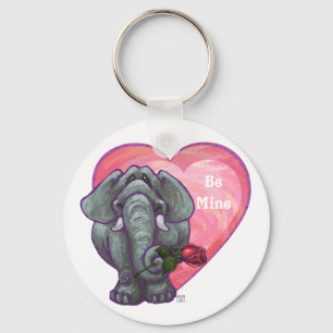 Elephant Valentine's Day Keychain