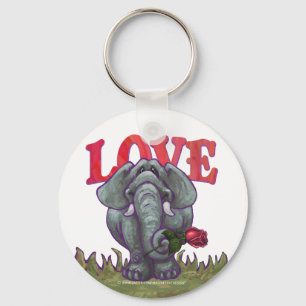 Elephant Valentine's Day Keychain