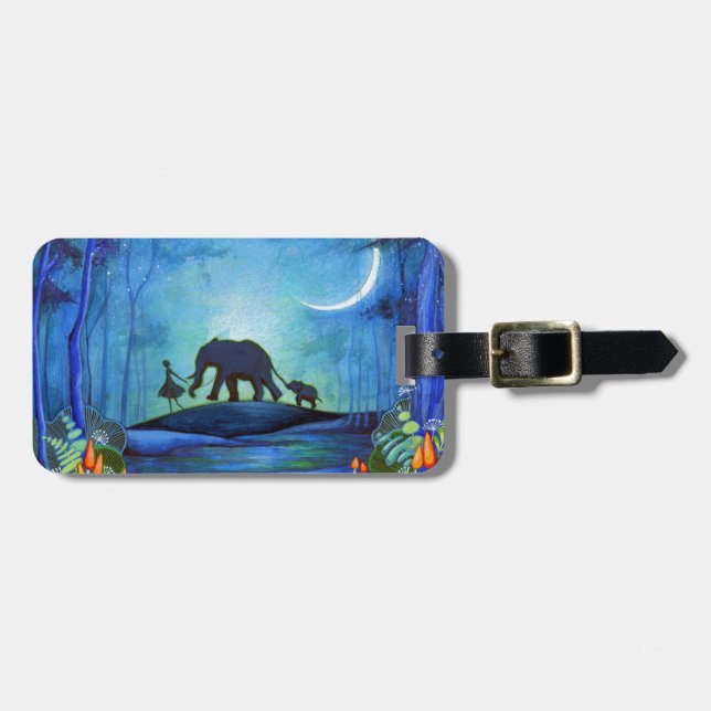 Elephant Walk Luggage Tag (Front Horizontal)