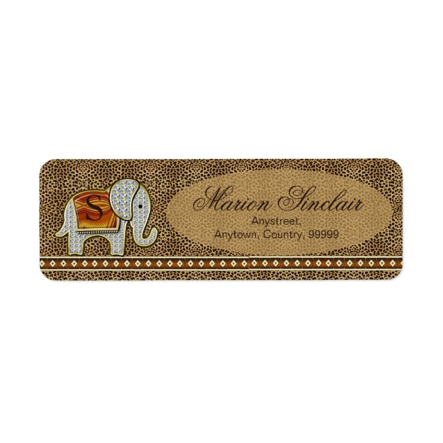 Elephant Walk Monogram Cheetah ID390 (Front)