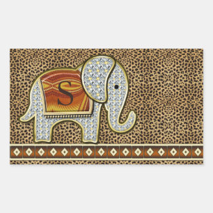 Elephant Walk Monogram Cheetah ID390 Sticker