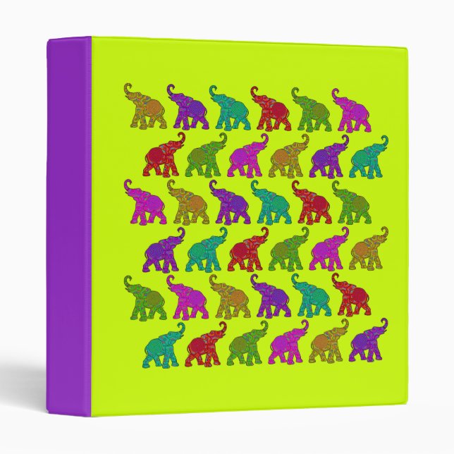 Elephant Walk pattern tiles design Binder (Front/Spine)