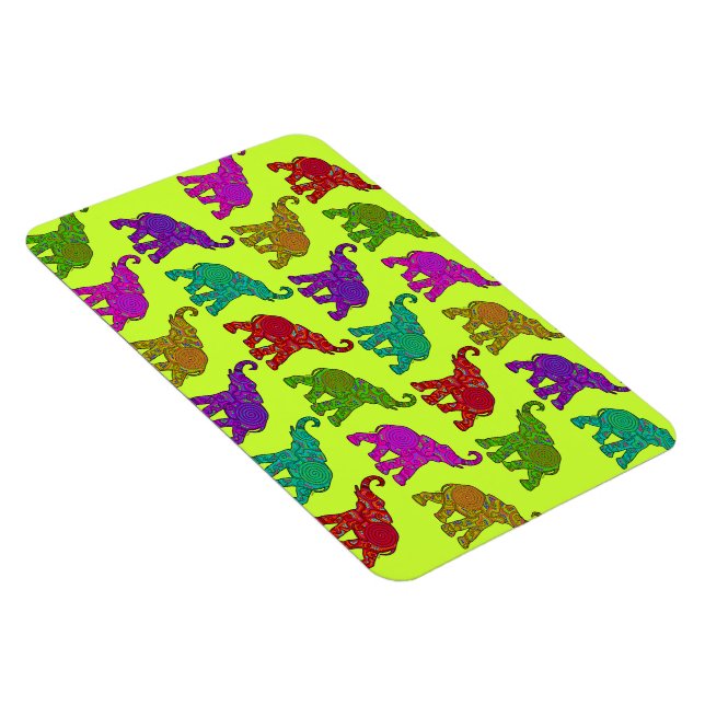 Elephant Walk pattern tiles design Magnet (Right Side)