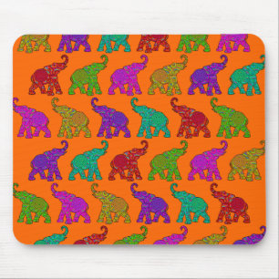 Elephant Walk pattern tiles design Mouse Pad