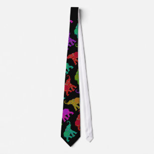 Elephant Walk pattern tiles design Tie