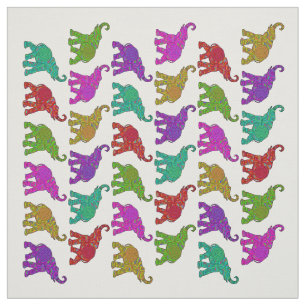 Elephant Walk pattern tiles design + your backgr. Fabric