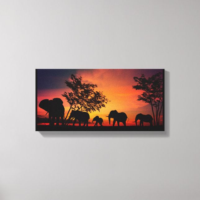 Elephant Wall Art Canvas (Front)