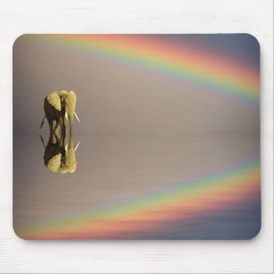 Elephant, Water & Rainbow, Kenya Mouse Pad