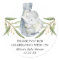 Elephant watercolor greenery green gold favour