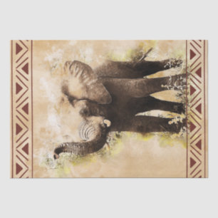 Elephant Watercolor Tissue Paper