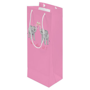 Elephant We Got Married funny cute Wine Gift Bag