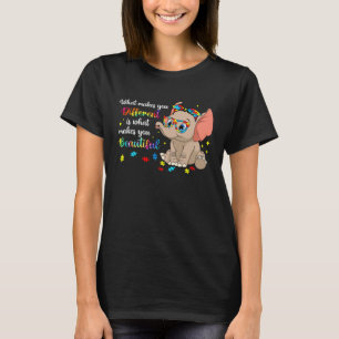 Elephant What Makes You Different Autism Awareness T-Shirt