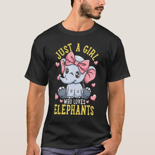 Elephant Who Loves Animals 20 T-Shirt (Front)