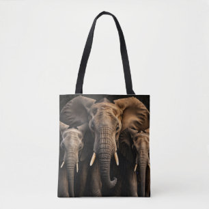 Elephant Wild Animal Portrait Nature Beauty Tote Bag