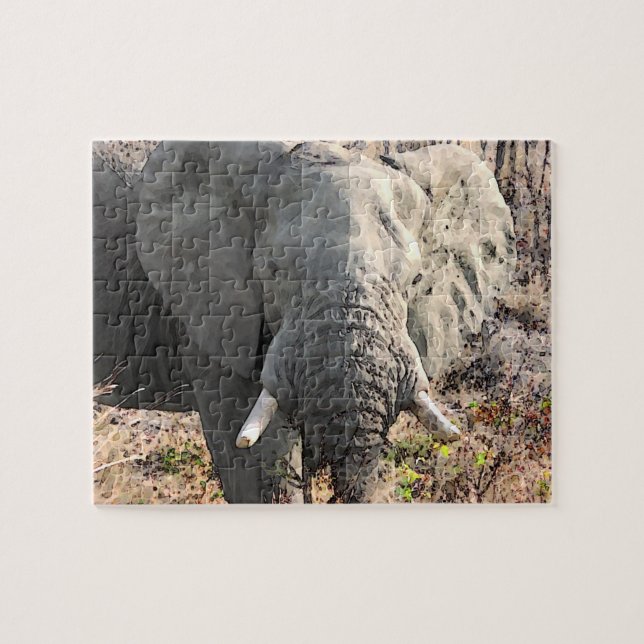 Elephant Wild Animals Art Jigsaw Puzzle (Horizontal)