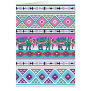 Elephant with Aztec Pattern