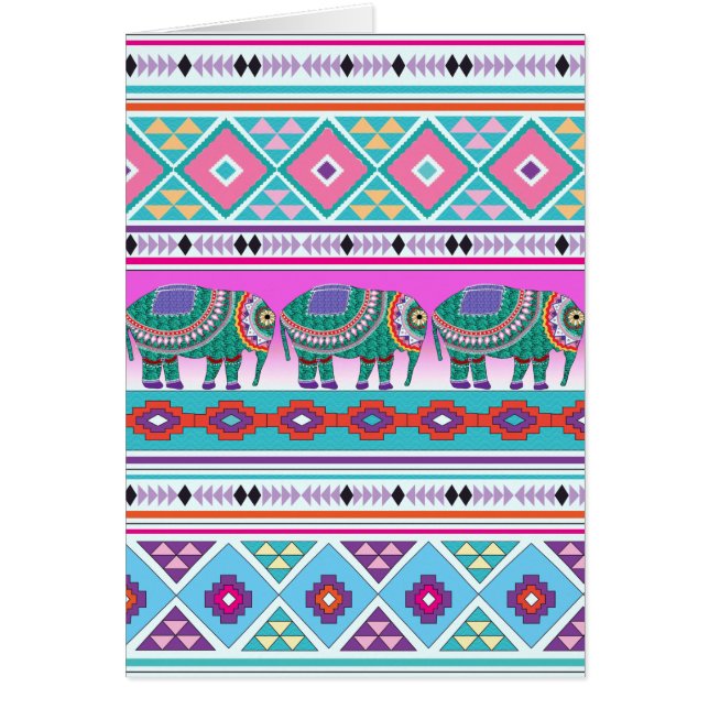 Elephant with Aztec Pattern (Front)