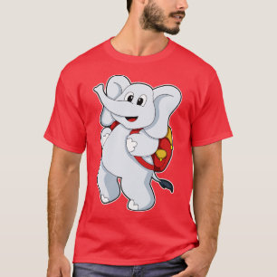 Elephant with Backpack T-Shirt