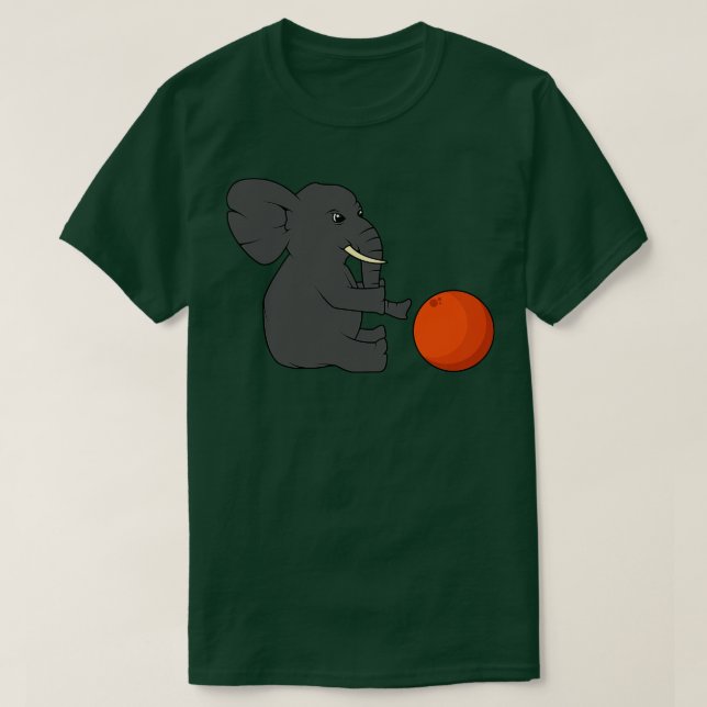 Elephant with Ball T-Shirt (Design Front)