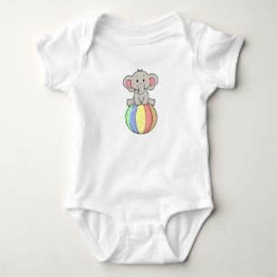 Elephant with Balloon Baby Bodysuit