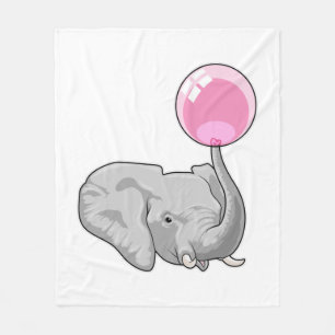 Elephant with Balloon Fleece Blanket