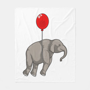 Elephant with Balloon Fleece Blanket