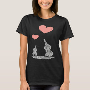 Elephant with Balloon Heart Unisex T-Shirt