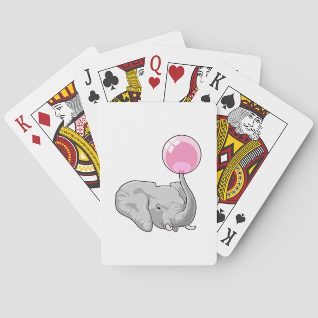 Elephant with Balloon Playing Cards (Back)