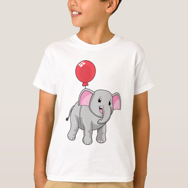 Elephant with Balloon T-Shirt (Front)