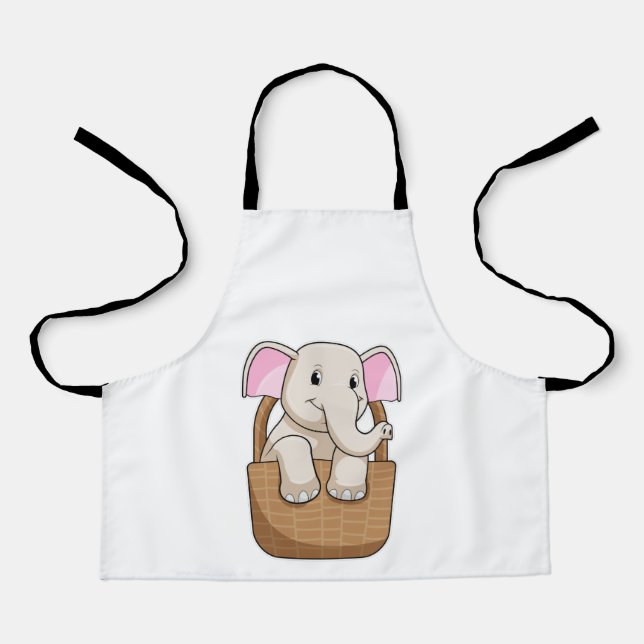 Elephant with Basket Apron (Front)