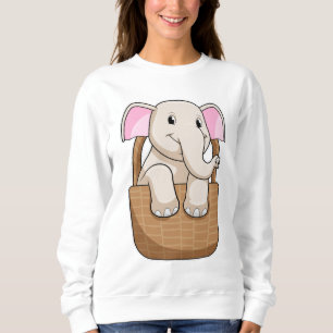 Elephant with Basket Sweatshirt