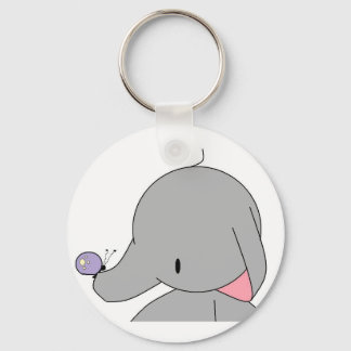 elephant with butterfly keychain