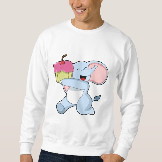 Elephant with Cake Sweatshirt (Front)