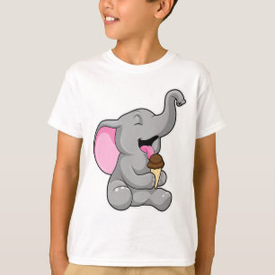 Elephant with Chocolate Waffle ice cream T-Shirt